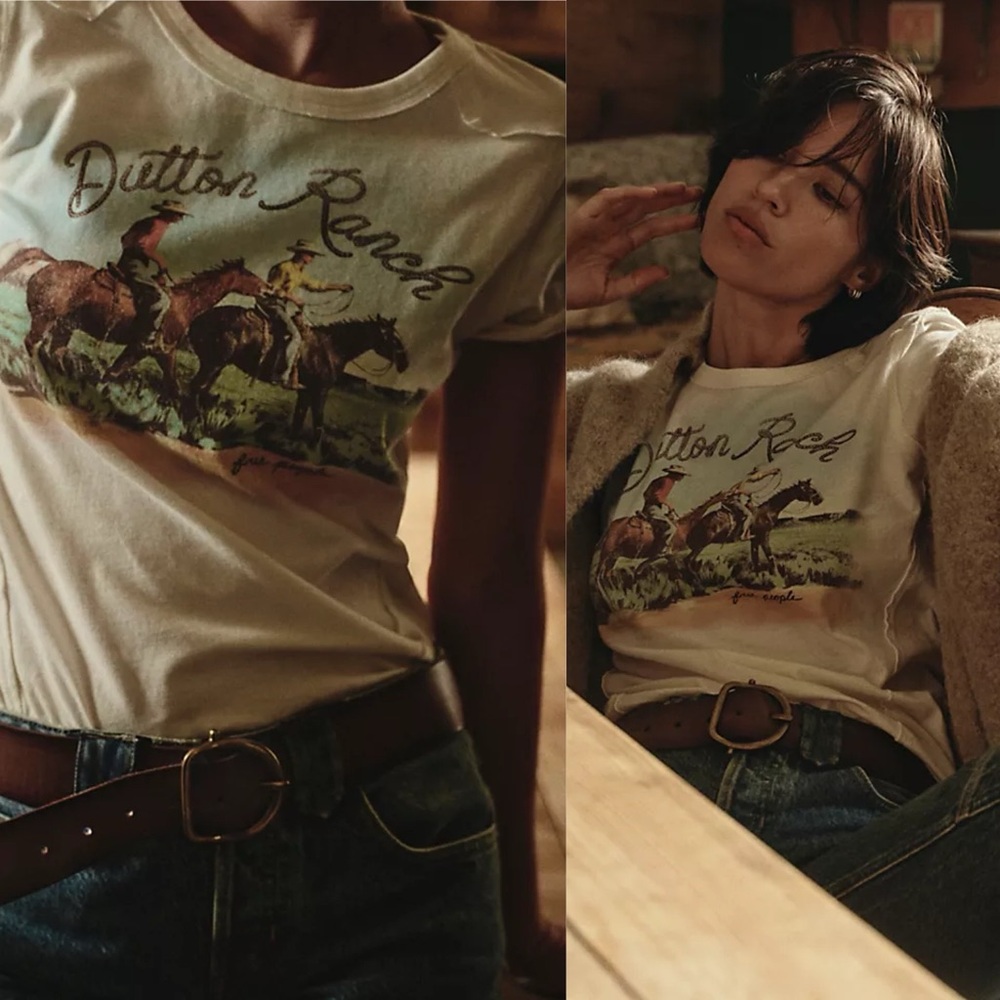 NWOT- Free People x Yellowstone Dutton Tee